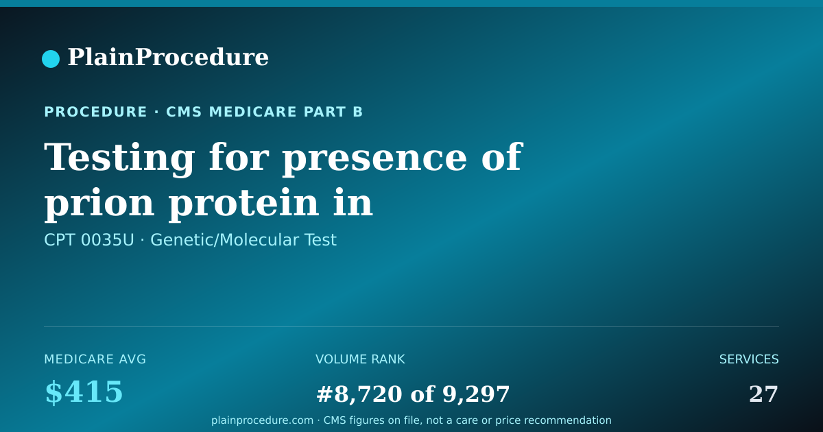 Shareable card for Testing For Presence Of Prion Protein In Cerebrospinal Fluid