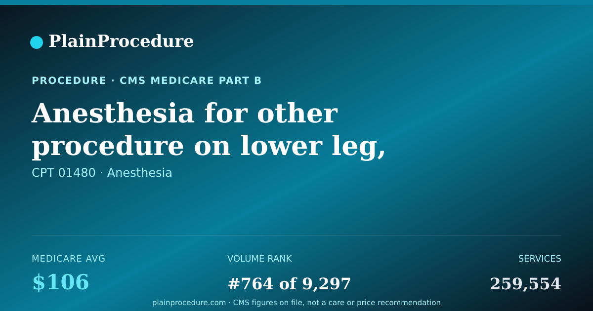 Shareable card for Anesthesia For Other Procedure On Lower Leg, Ankle, And Foot Bones