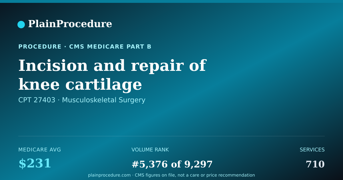 Shareable card for Incision And Repair Of Knee Cartilage