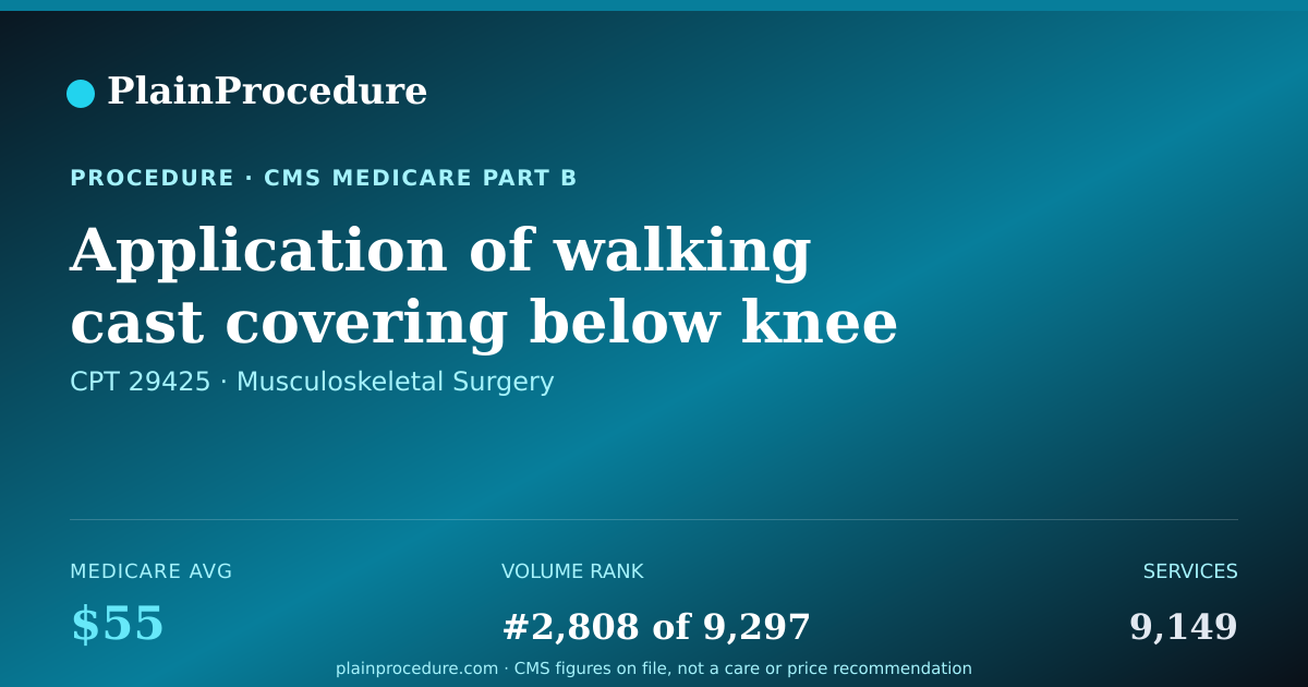 Shareable card for Application Of Walking Cast Covering Below Knee To Toe