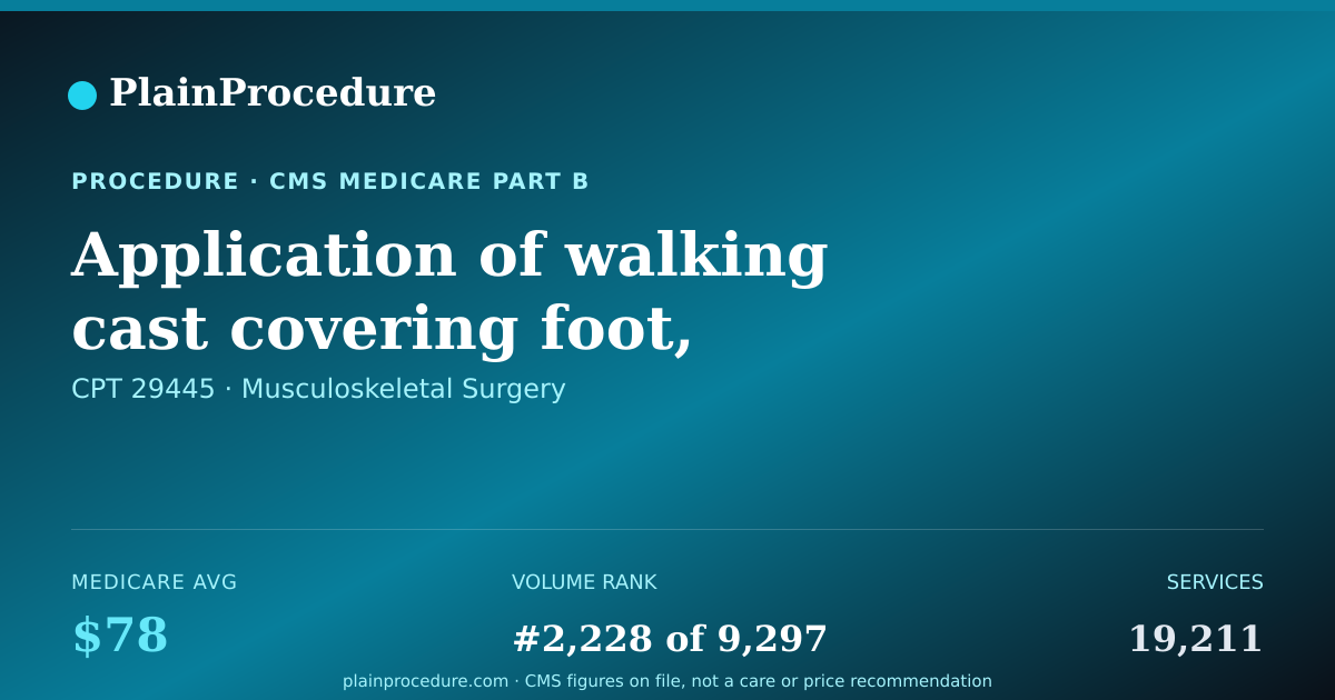 Shareable card for Application Of Walking Cast Covering Foot, Ankle, And Lower Leg