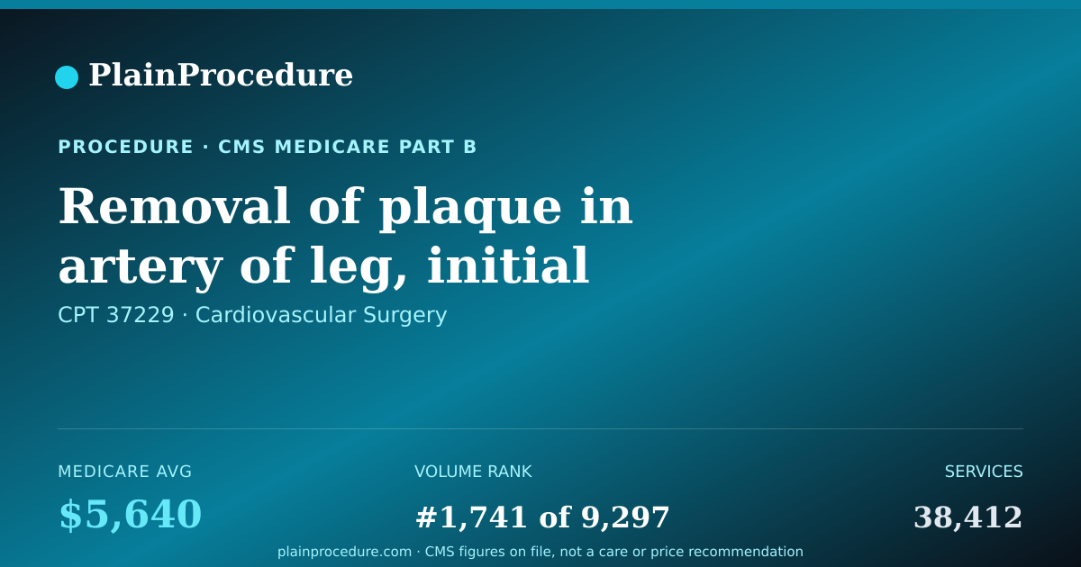 Shareable card for Removal Of Plaque In Artery Of Leg, Initial Vessel