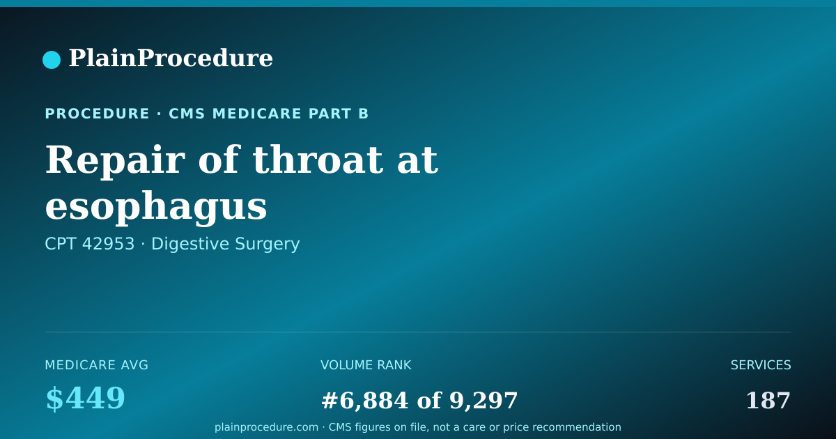 Shareable card for Repair Of Throat At Esophagus