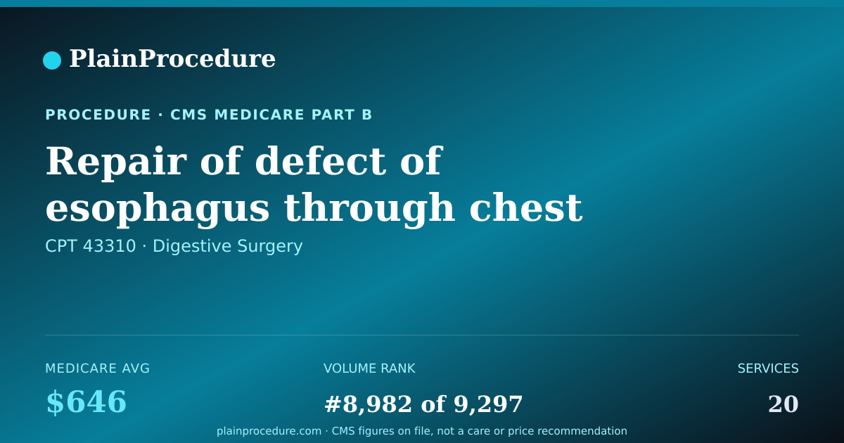 Shareable card for Repair Of Defect Of Esophagus Through Chest