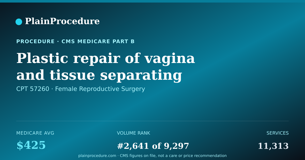 Shareable card for Plastic Repair Of Vagina And Tissue Separating Vagina, Rectum, And Bladder