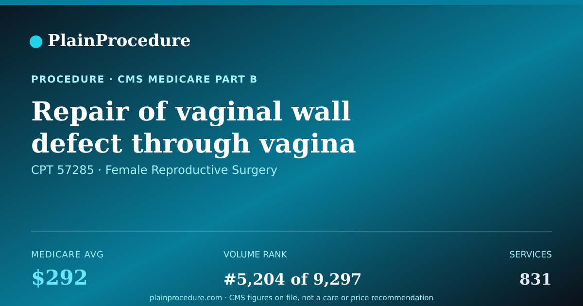 Shareable card for Repair Of Vaginal Wall Defect Through Vagina