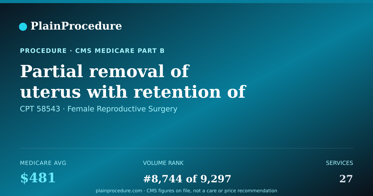 Shareable card for Partial Removal Of Uterus With Retention Of Cervix Using An Endoscope, More Than 250.0 G