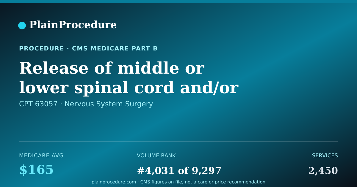 Shareable card for Release Of Middle Or Lower Spinal Cord And/or Nerves, Single Segment