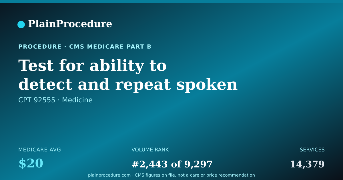 Shareable card for Test For Ability To Detect And Repeat Spoken Words